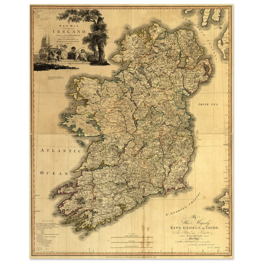 Memoir of a Map of Ireland by Daniel Augustus Beaufort – detail view | Buy Irish Art