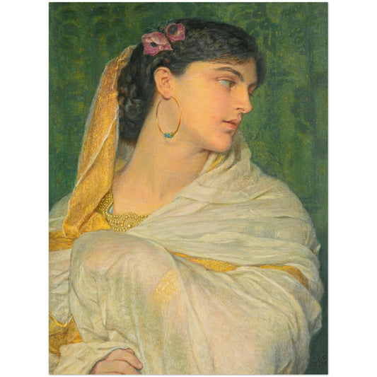Shireen by Irish Artsit Frederic William Burton Art Print – framed print close-up | Buy Irish Art
