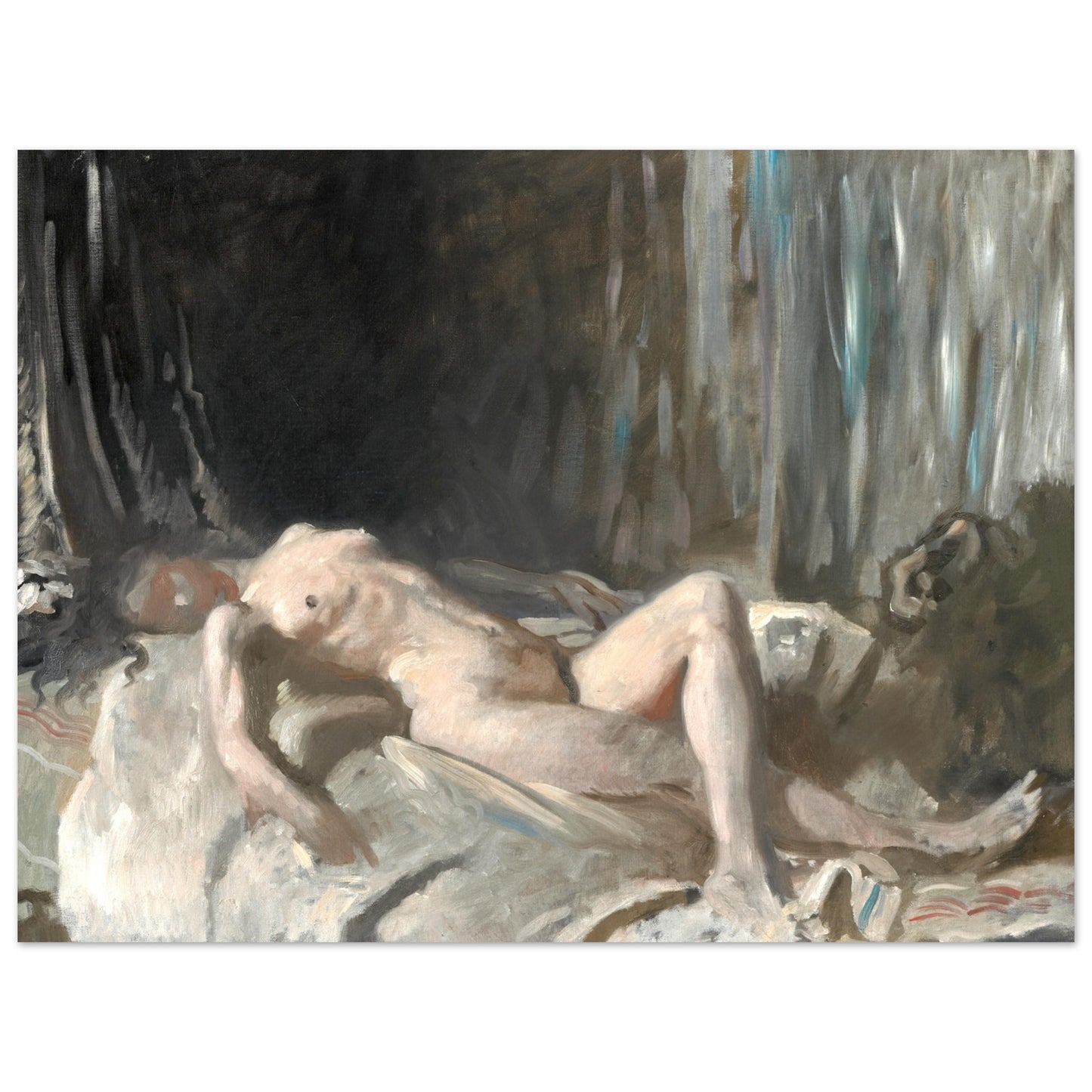 Study of a Female Nude by Irish Artist William Orpen - Art Print – room setting display | Buy Irish Art
