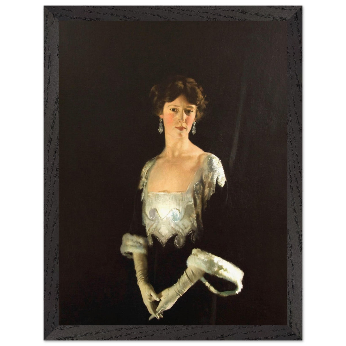 Rose, Marchioness of Headfort by William Orpen in a wide dark wood frame