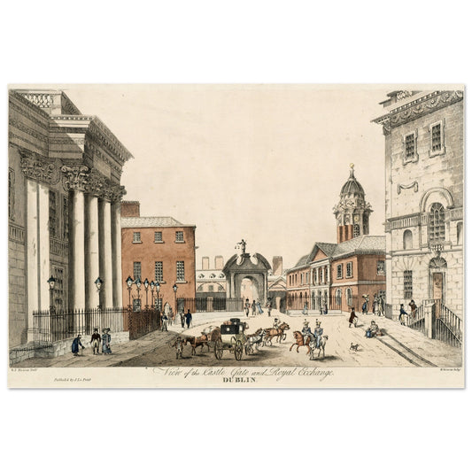 Dublin Castle Gate – Archival print – Irish wall art print | Buy Irish Art