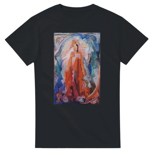 Have Trodden the Winepress Alone by Mainie Jellett – Heavyweight Unisex T-Shirt – front detail view | Buy Irish Art