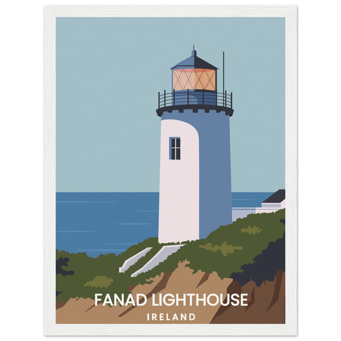 Fanad Head Lighthouse Framed Print | Donegal Coastal Wall Art – view 9 | Buy Irish Art