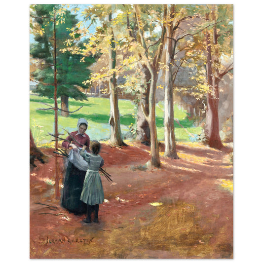 Autumn by Norman Garstin Art Print 40x50 cm / 16x20″ – framed print close-up | Buy Irish Art