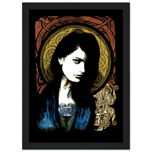 Celtic Goddess Framed Art Print – framed print close-up | Buy Irish Art