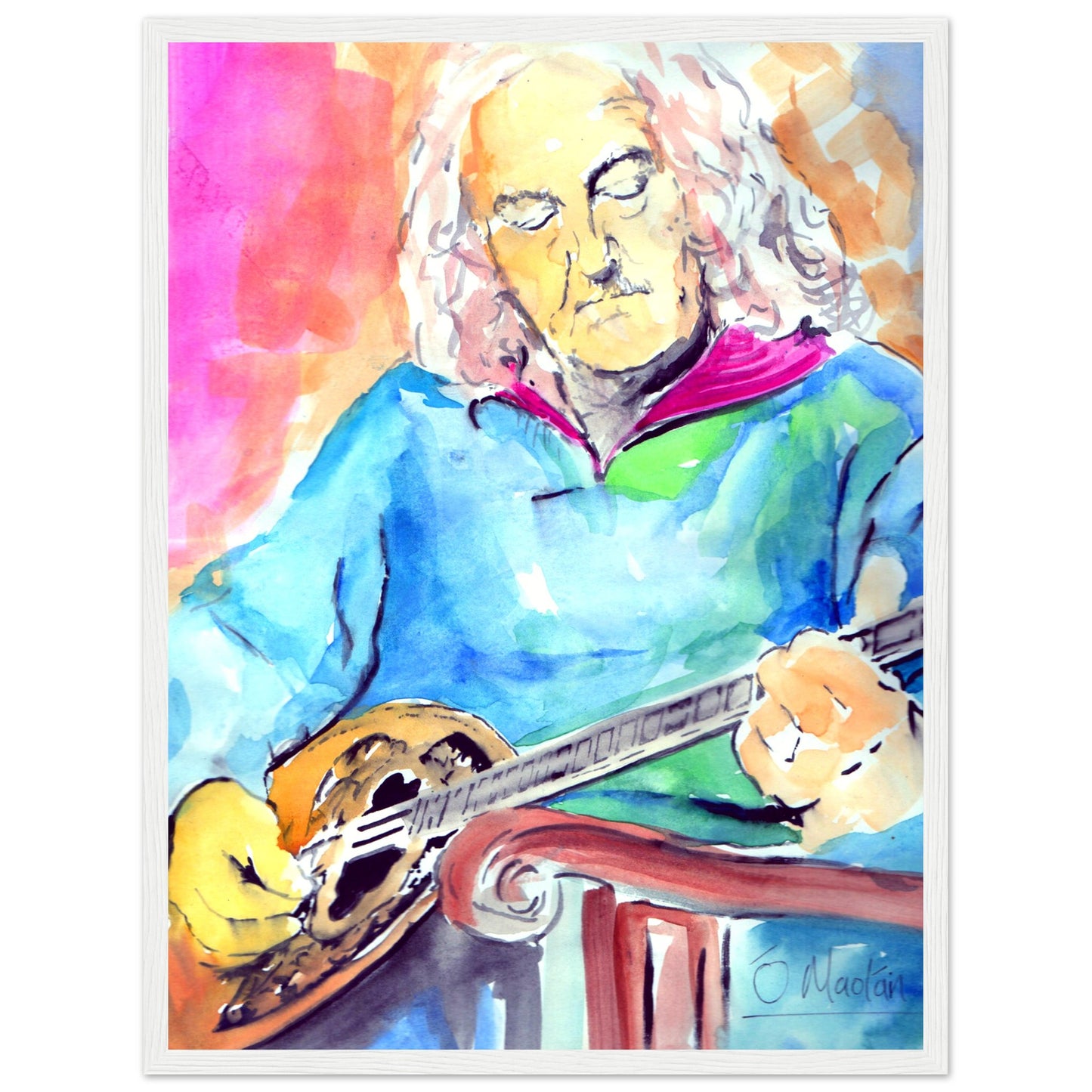 Alec Finn Bouzouki De Dannan Art Print by Ó Maoláin – view 9 | Buy Irish Art