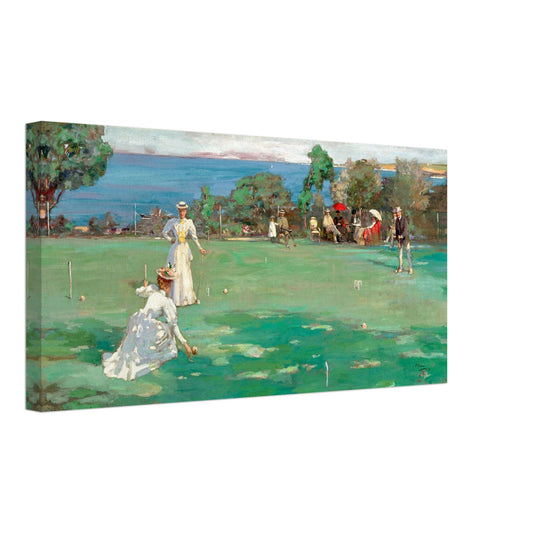 The Concert Party – Sir John Lavery Canvas Wall Art – canvas detail close-up | Buy Irish Art