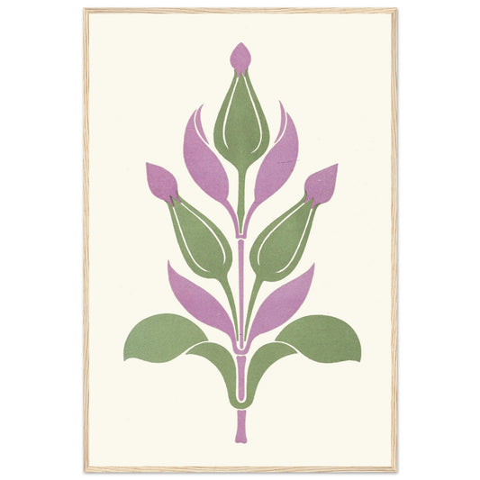 Agreeable Contrast of Plum-Violet and Sage-Green - Framed Art Print by James Ward – framed print close-up | Buy Irish Art
