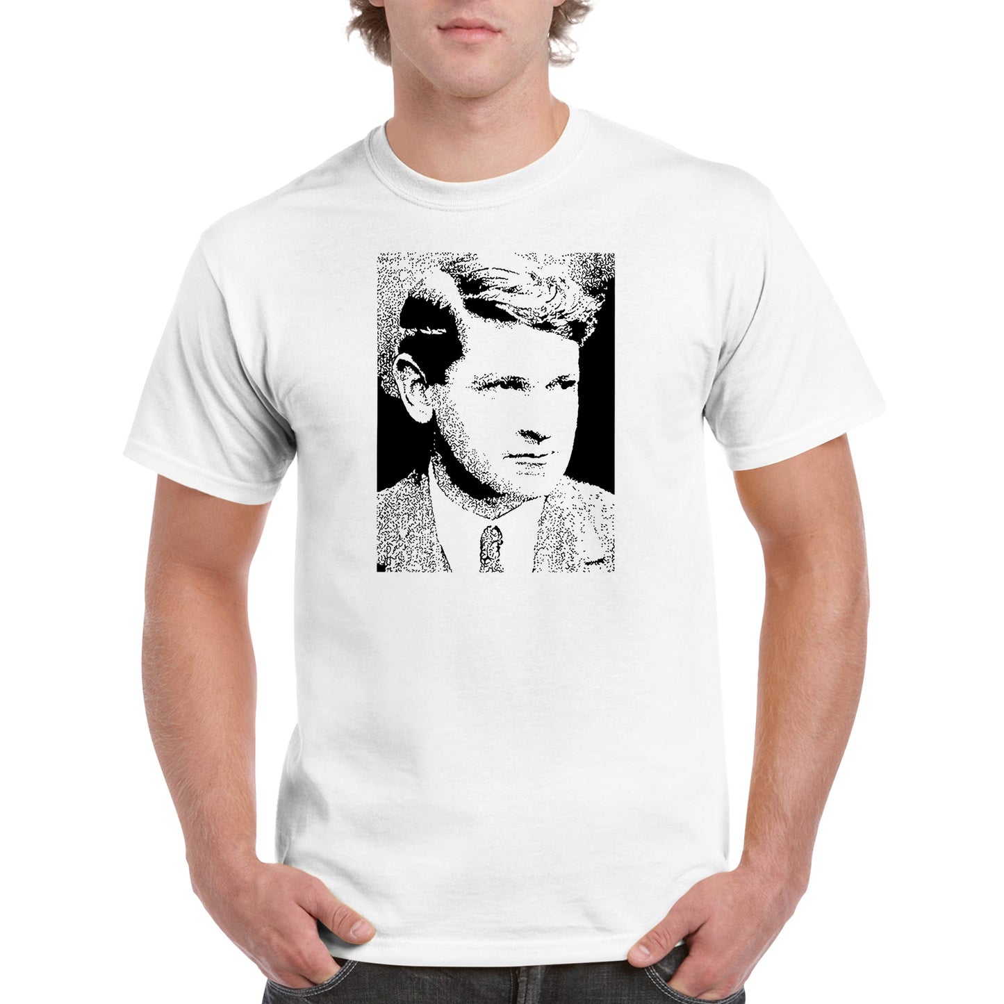 Michael Collins T-shirt – lifestyle worn view | Buy Irish Art