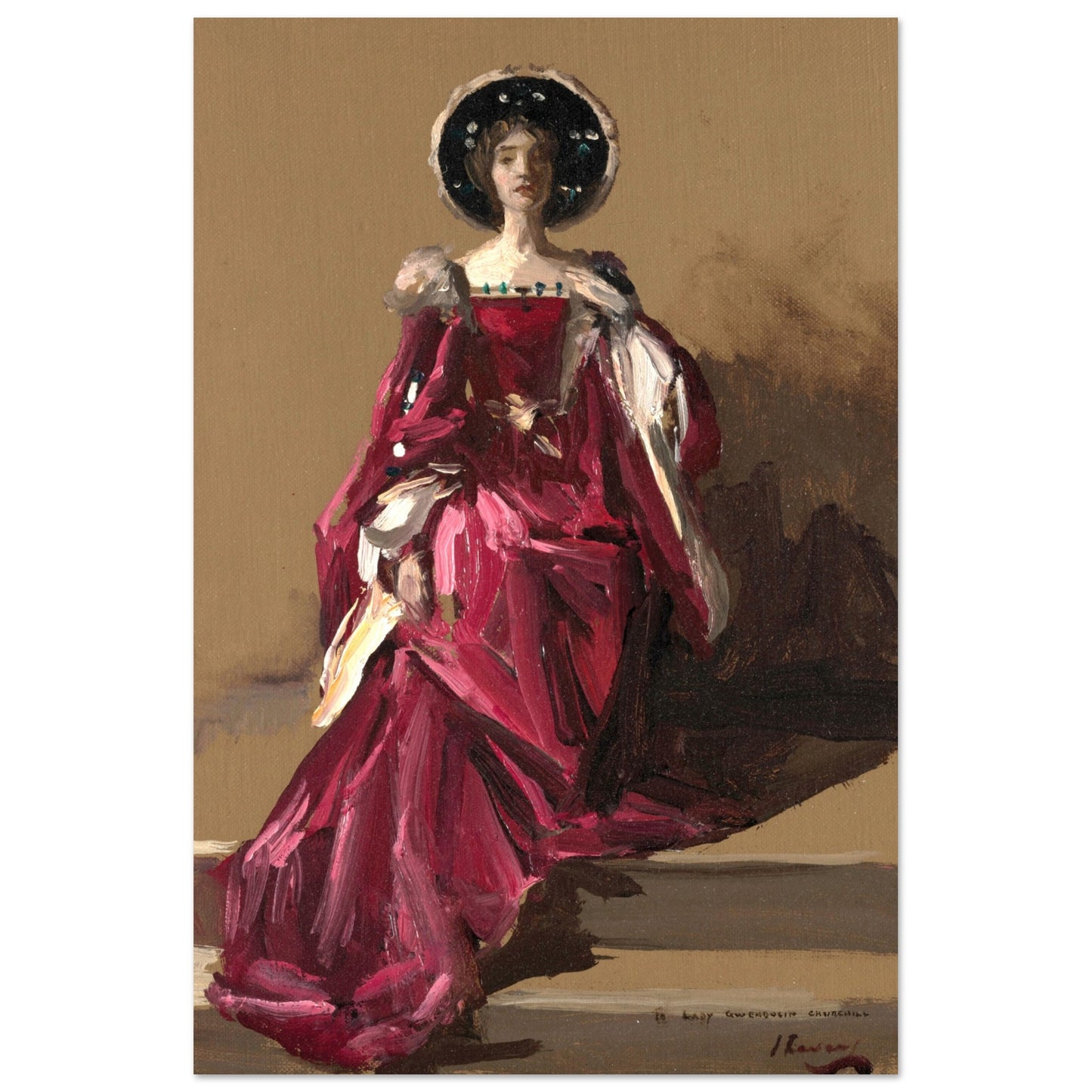 Lady Gwendeline Spencer-Churchill in The Merchant of Venice by John Lavery Art Print – room setting display | Buy Irish Art