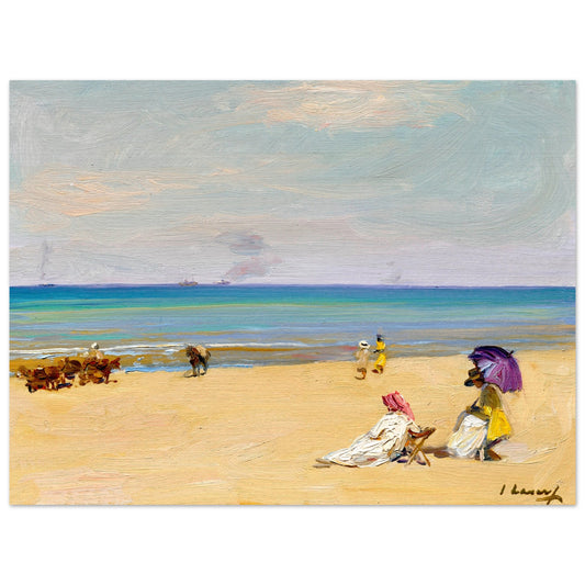 On The Sands by John Lavery Art Print – framed print close-up | Buy Irish Art