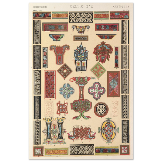 Celtic No.2 by Owen Jones – Exquisite Reproduction Print – framed print close-up | Buy Irish Art