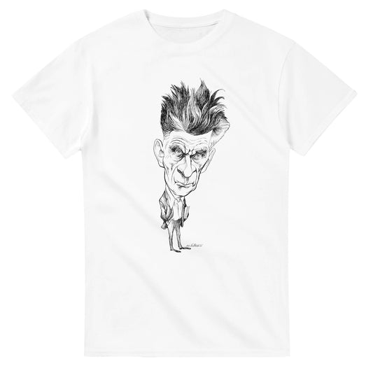 Samuel Beckett T-Shirt – front detail view | Buy Irish Art