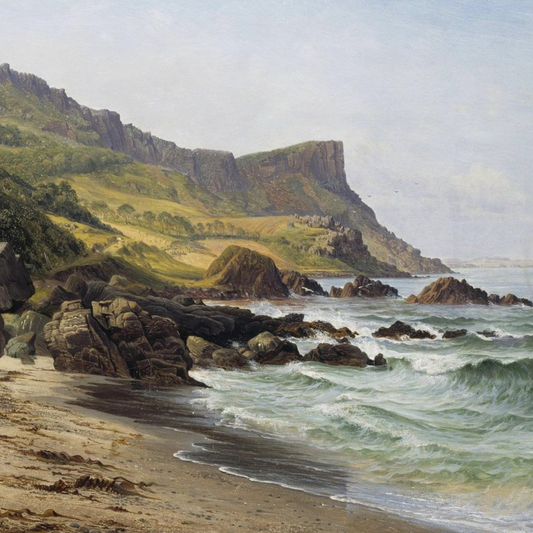 Murlough Bay and Fair Head, County Antrim, Irish coastal landscape art print