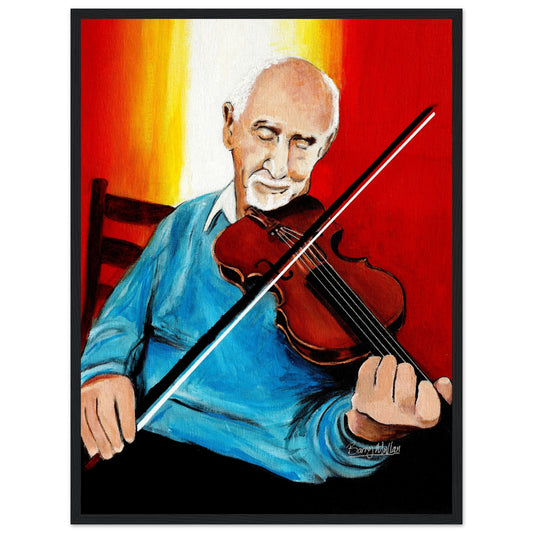 Polkas in the Parlour - Johnny Joe's Cushendall Framed Wall Art Print – framed print close-up | Buy Irish Art