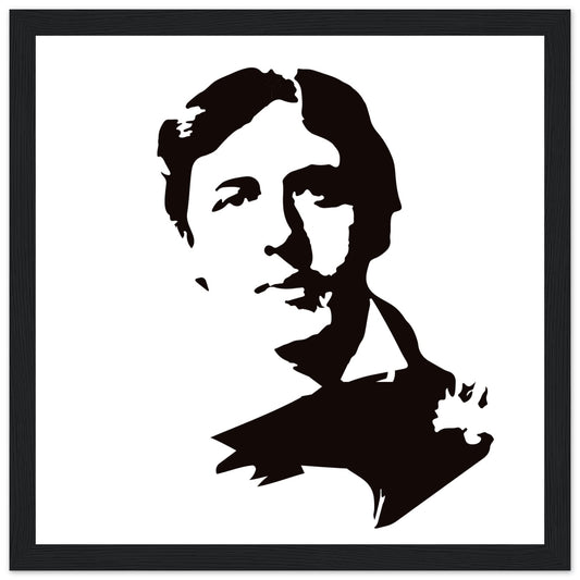 Oscar Wilde Art Print – Gallery Edition | Framed Literary Wall Art – framed print close-up | Buy Irish Art