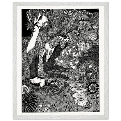 The Earth Grew Dark (1923) – Harry Clarke Gothic Art Print – size comparison view | Buy Irish Art