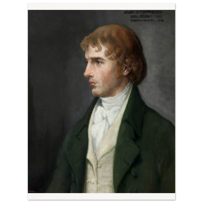 Portrait of Henry Joy McCracken by Sarah Cecilia Harrison, unframed art print, 60x80 cm