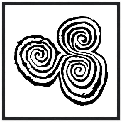 Newgrange Carving Triskelion Tri-Spiral Ancient Megalithic Symbol Framed Walll Art Print – view 9 | Buy Irish Art