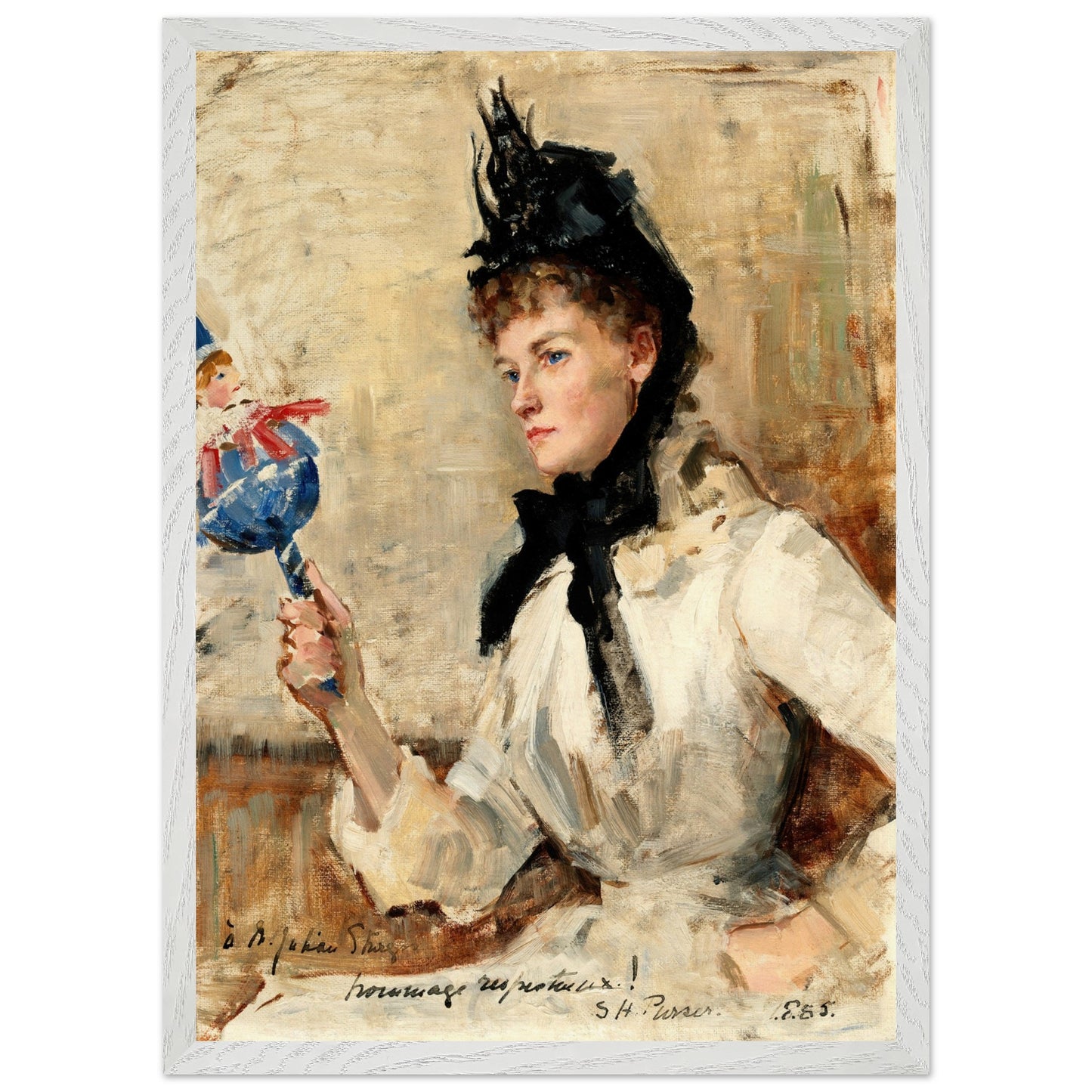 A Lady Holding a Rattle  by Irish Artist Sarah Purser Art Print – view 18 | Buy Irish Art