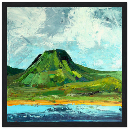 Lurig Mountain & Cushendall Beach Art Print by Ó Maoláin – Irish wall art print | Buy Irish Art