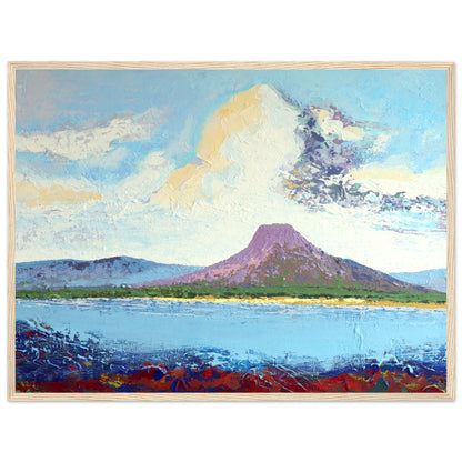 Antrim Coast – Semi-Abstract Contemporary Landscape Art Print by Ó Maoláin – room setting display | Buy Irish Art