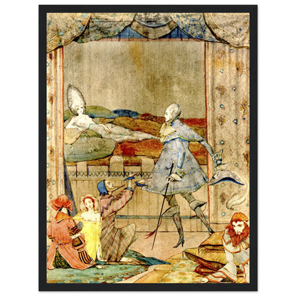 He Saw, Upon a Bed, the Finest Sight Was Ever Beheld by Harry Clarke – Framed Reproduction Print – Irish wall art print | Buy Irish Art