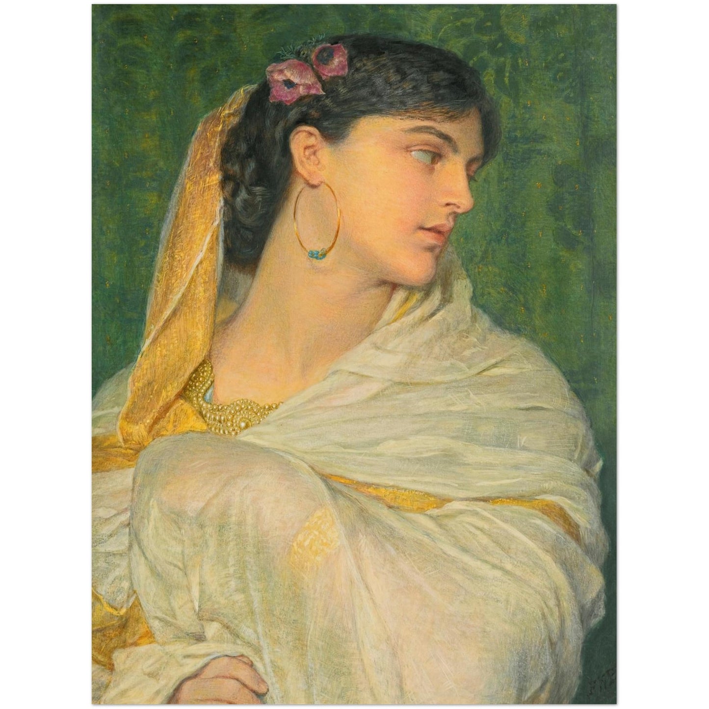 Shireen by Irish Artsit  Frederic William Burton  Art Print – framed print close-up | Buy Irish Art