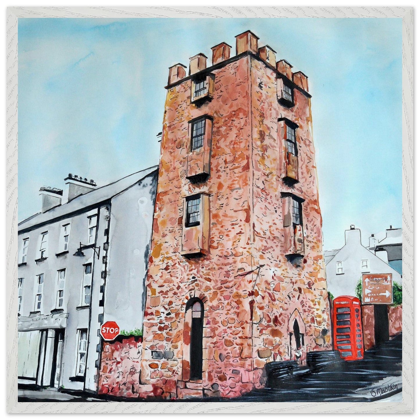 The Curfew Tower Cushendall Framed Art Print – view 18 | Buy Irish Art
