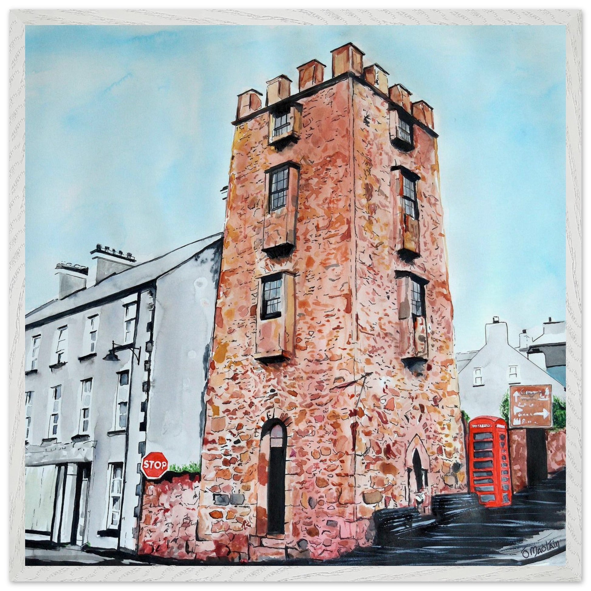 The Curfew Tower Cushendall Framed Art Print – view 18 | Buy Irish Art