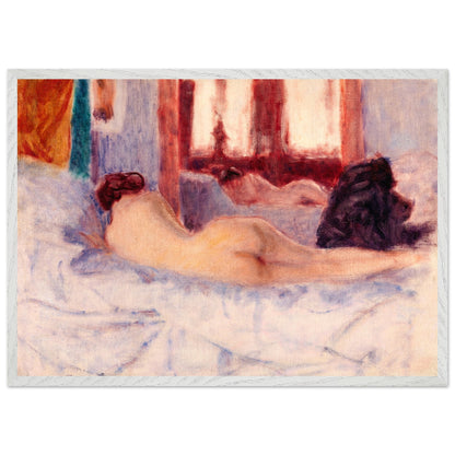 A Reclining Nude before a Mirror by Irish Artist Roderic O'Conor Framed Art Print – detail view | Buy Irish Art