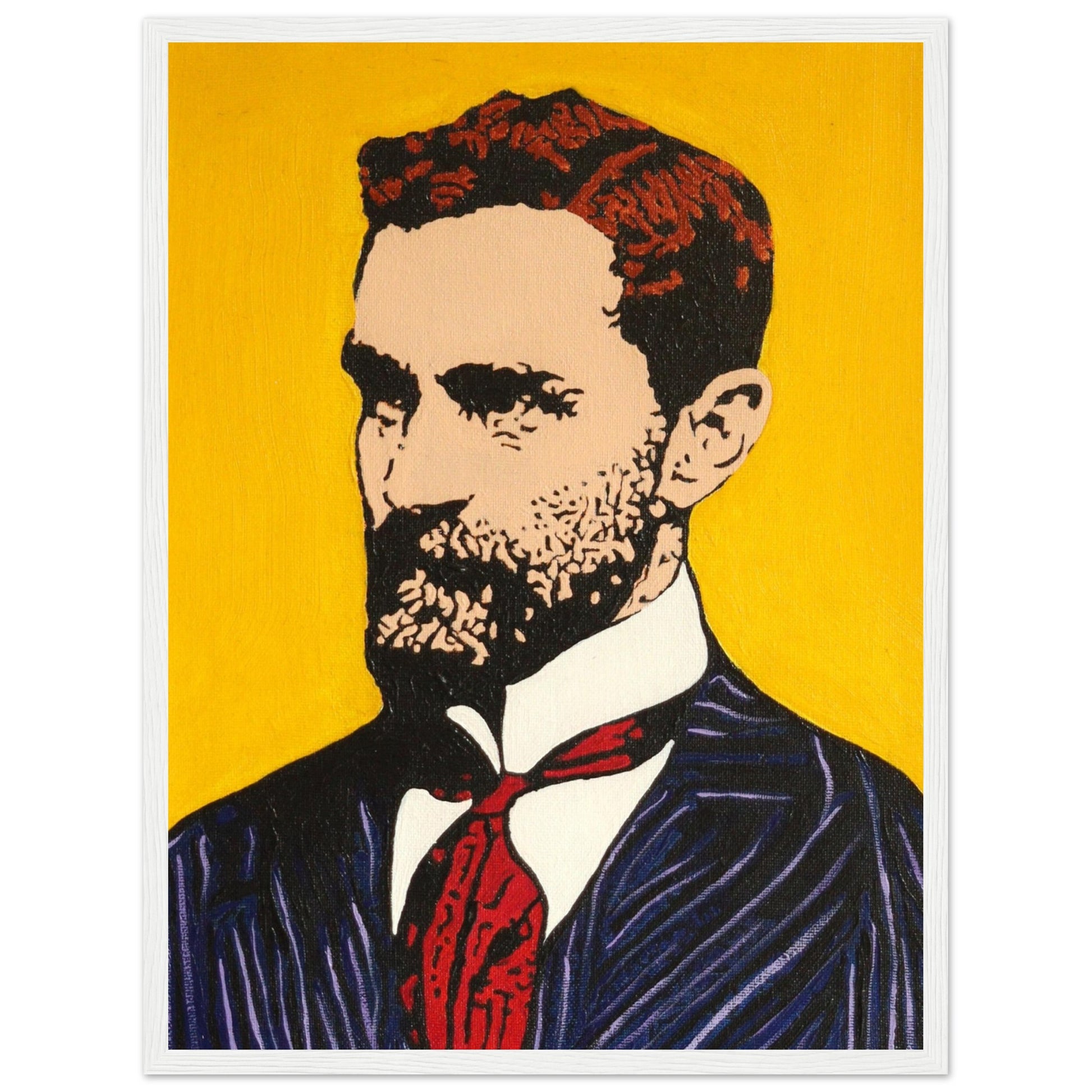 Framed art print of Roger Casement by Irish artist Ó Maoláin. This detailed piece honors Casement's legacy in human rights and Irish nationalism, blending history and art. Perfect for decor and reflection, celebrating Irish heritage and advocacy.