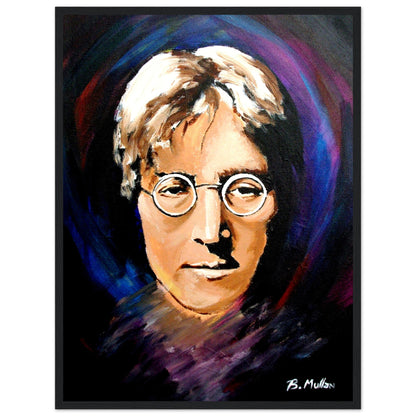 John Lennon Portrait Framed Wall Art Print by Irish Artist – size comparison view | Buy Irish Art