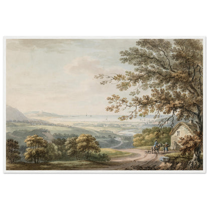 The Countryside near Bray, Wicklow – Framed Irish Landscape Print – detail view | Buy Irish Art
