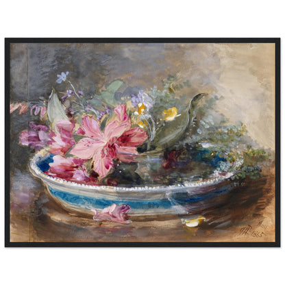 Flowers in a Bowl by James Holland (1865) Framed Print – size comparison view | Buy Irish Art