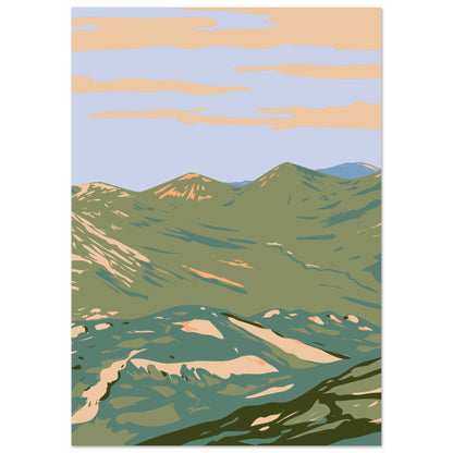 Twelve Bens Connemara National Park Galway Ireland Art Print – size comparison view | Buy Irish Art