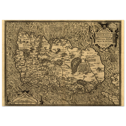 Hiberniae, Britannicae Insvlae nova descripto Ireland Map Print – framed print close-up | Buy Irish Art