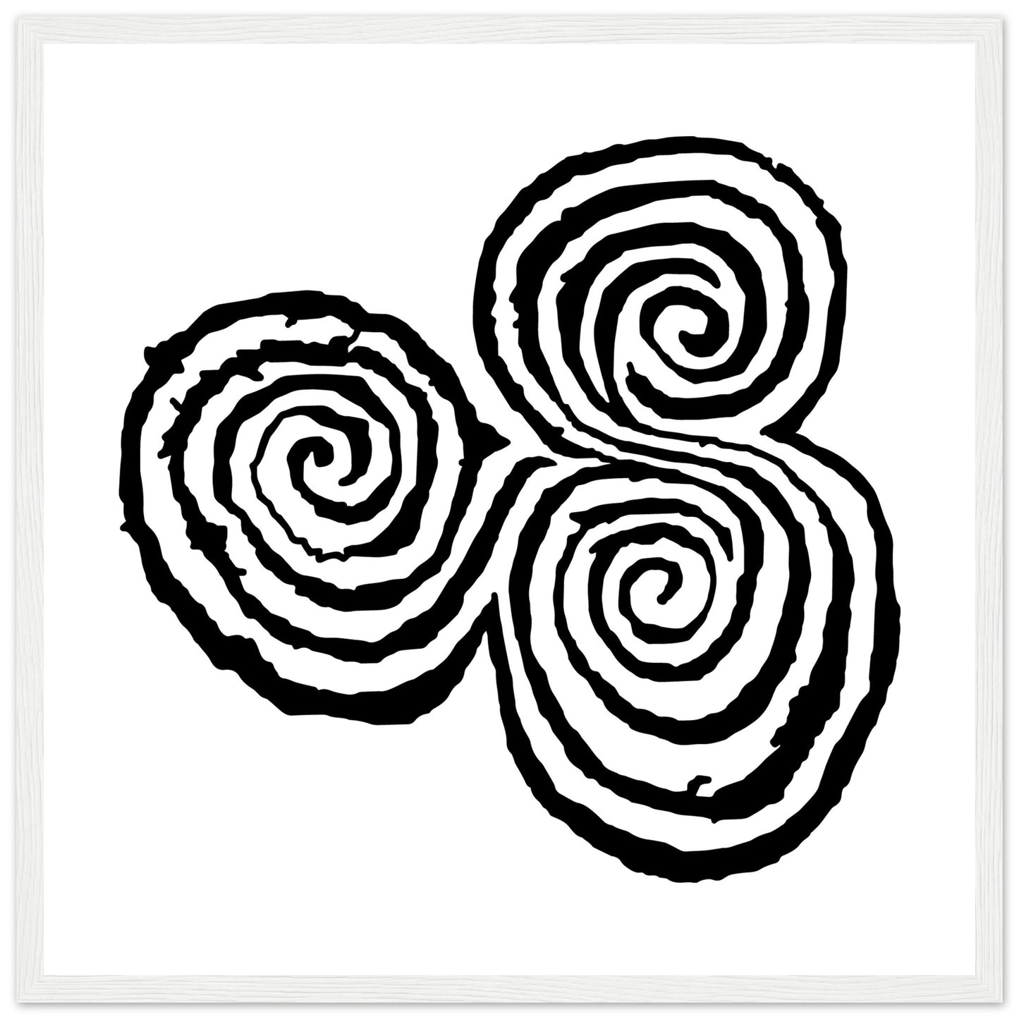 Newgrange Carving Triskelion Tri-Spiral Ancient Megalithic Symbol Framed Walll Art Print