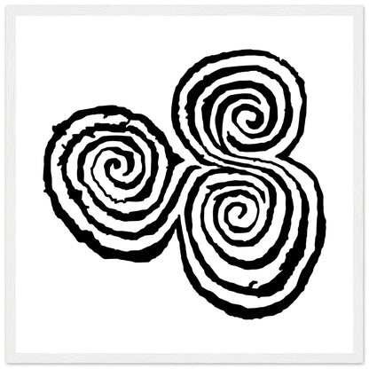 Newgrange Carving Triskelion Tri-Spiral Ancient Megalithic Symbol Framed Walll Art Print – view 7 | Buy Irish Art