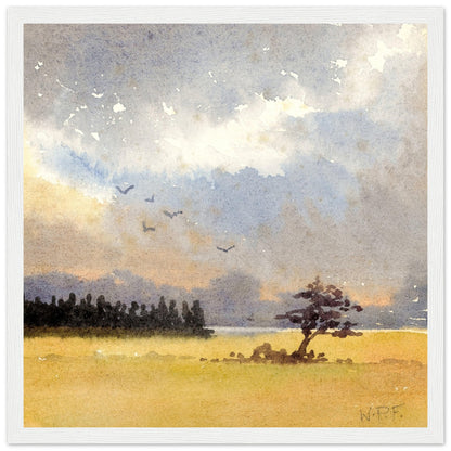 Landscape with Tree Silhouette – Percy French Collector’s Edition – lifestyle view | Buy Irish Art