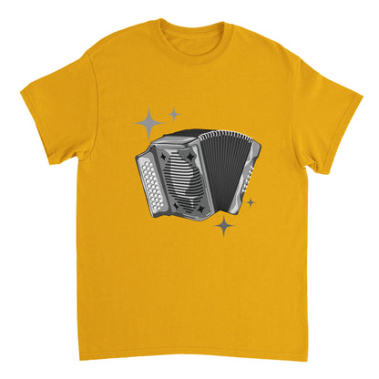 Accordion T-Shirt – lifestyle worn view | Buy Irish Art