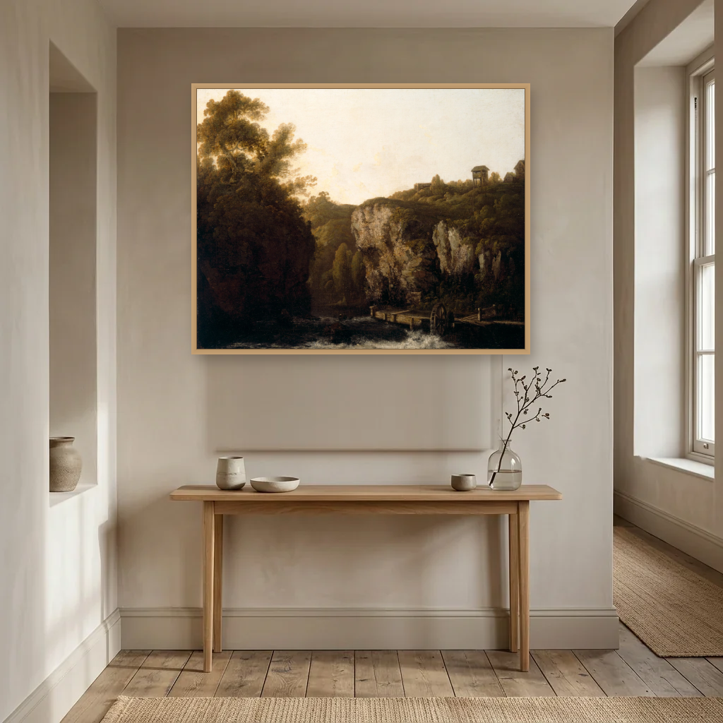 A View near Avoca art print, framed and hung in a hallway