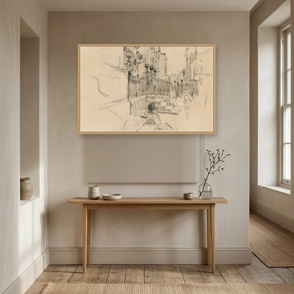 Merrion Row, Dublin, near the Shelbourne Hotel art print, framed and hung in a hallway