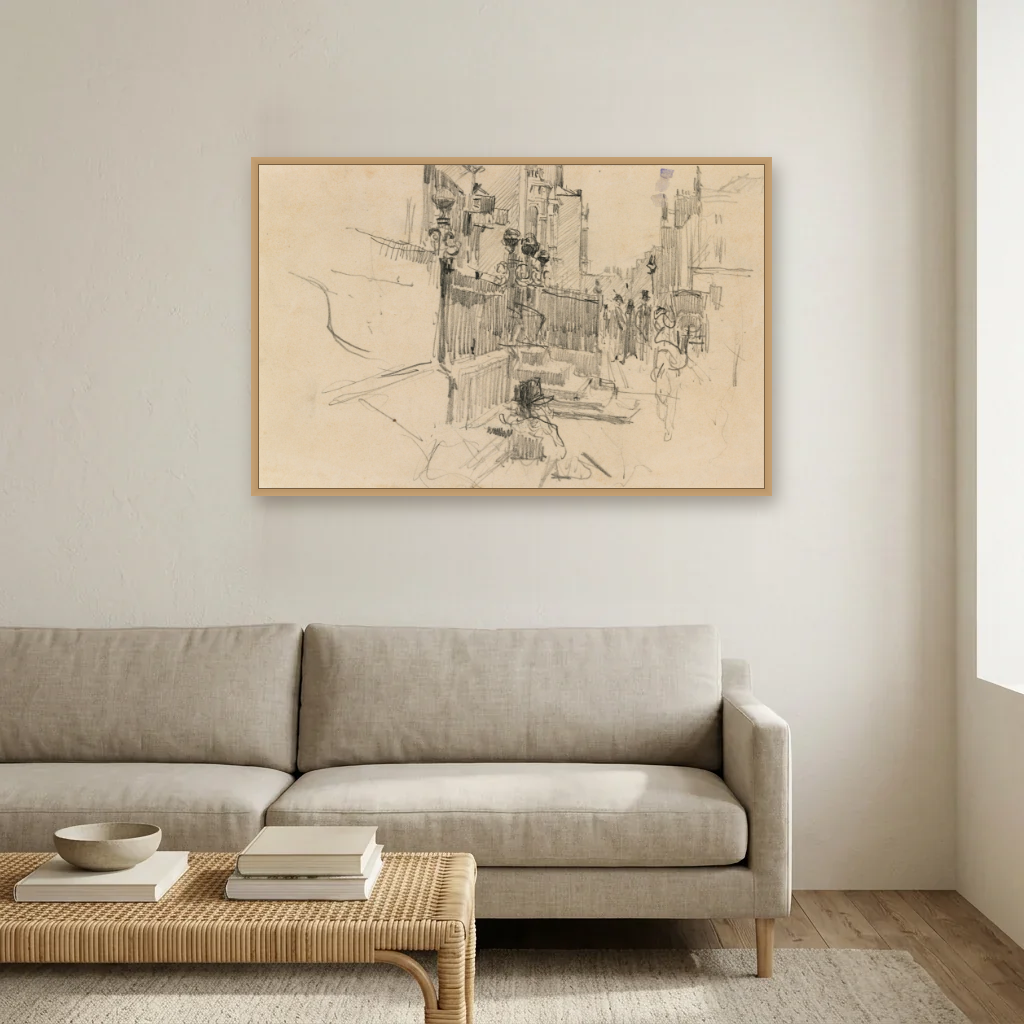 Merrion Row, Dublin, near the Shelbourne Hotel art print, framed and hung in a living room