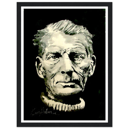 Samuel Beckett Writer Framed Art Print by Irish Artist – Irish wall art print | Buy Irish Art