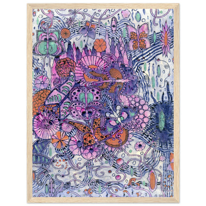 Butterfly Textile Design by Harry Clarke Framed Wall Art Print – room setting display | Buy Irish Art