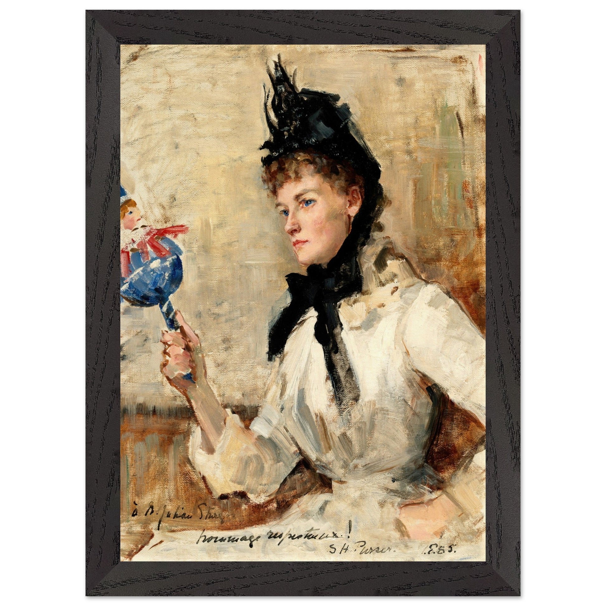 A Lady Holding a Rattle  by Irish Artist Sarah Purser Art Print – view 17 | Buy Irish Art