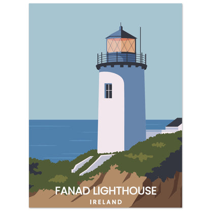 Fanad Head Lighthouse Art Print – framed print close-up | Buy Irish Art