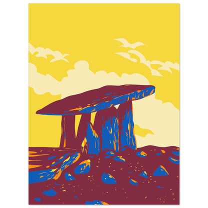 The Burren Poulnabrone Dolmen Art Print Poster – Irish wall art print | Buy Irish Art