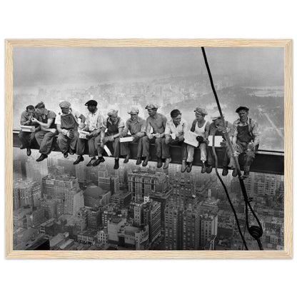 Lunch Atop a Skyscraper - Framed Black & White Iconic Photographic Framed Wall Art Print – view 9 | Buy Irish Art